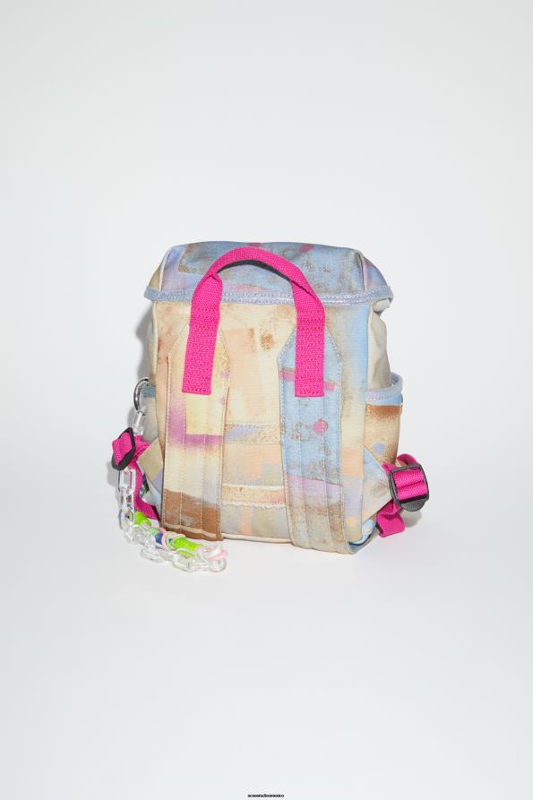 Acne Studios accesorios beige/multicolor 0T4HT790 mini mochila