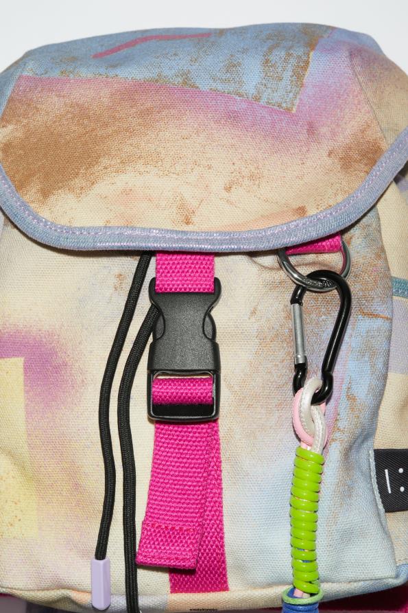 Acne Studios accesorios beige/multicolor 0T4HT790 mini mochila