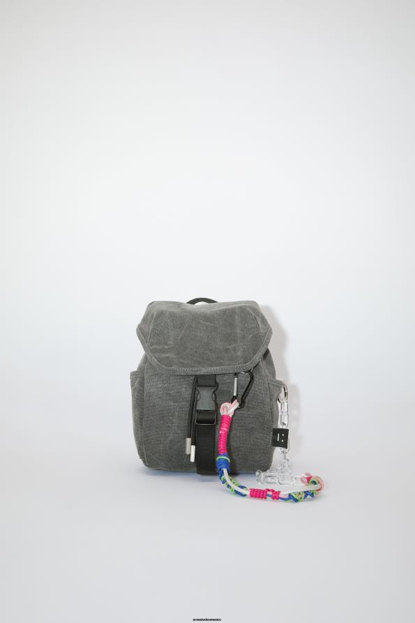Acne Studios accesorios gris carbón 0T4HT584 mini mochila