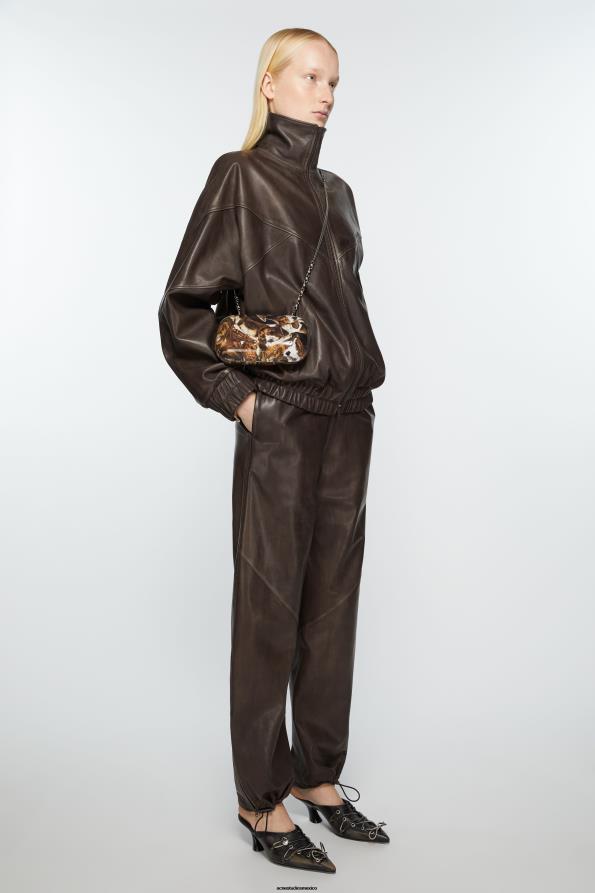 Acne Studios accesorios marrón coñac multi 0T4HT620 bolso de mano estampado