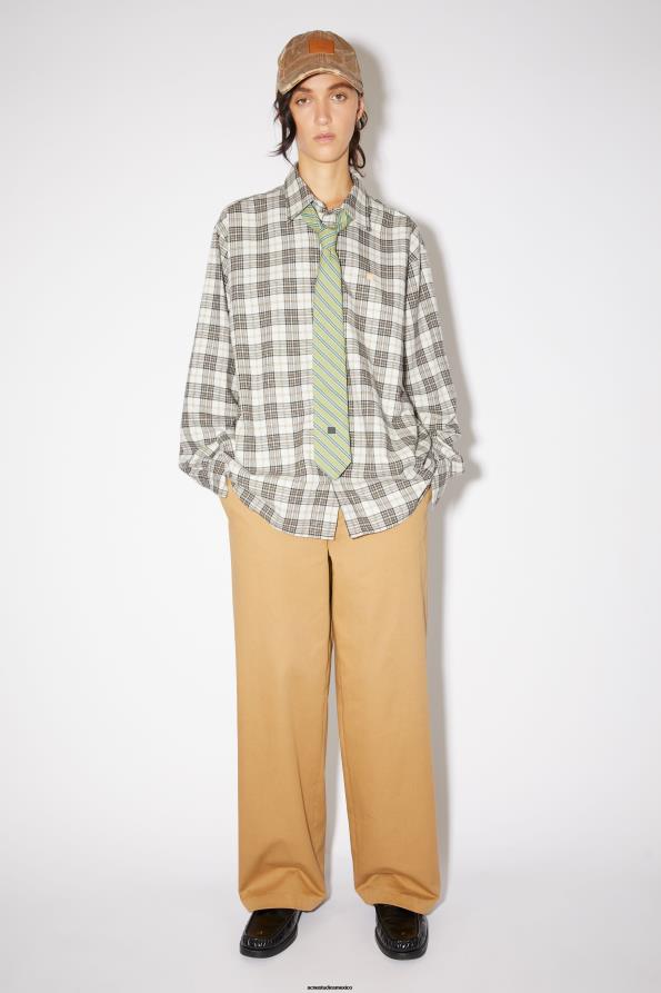 Acne Studios accesorios verde brillante/verde oscuro 0T4HT599 corbata con logo y microcara