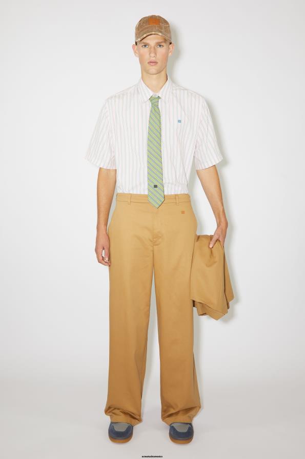 Acne Studios accesorios verde brillante/verde oscuro 0T4HT599 corbata con logo y microcara