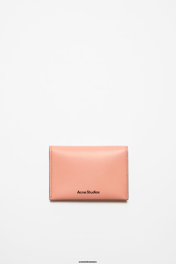Acne Studios accesorios Rosa salmón 0T4HT860 cartera de cuero doblada