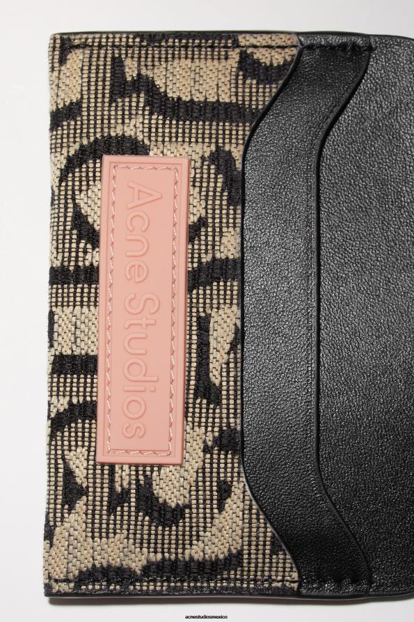 Acne Studios accesorios beige/negro 0T4HT795 titular de la tarjeta