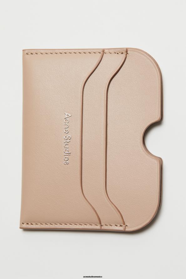 Acne Studios accesorios beige topo 0T4HT460 tarjetero de cuero