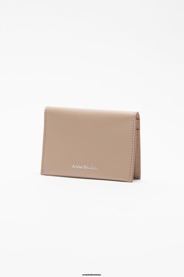 Acne Studios accesorios beige topo 0T4HT462 cartera de cuero doblada
