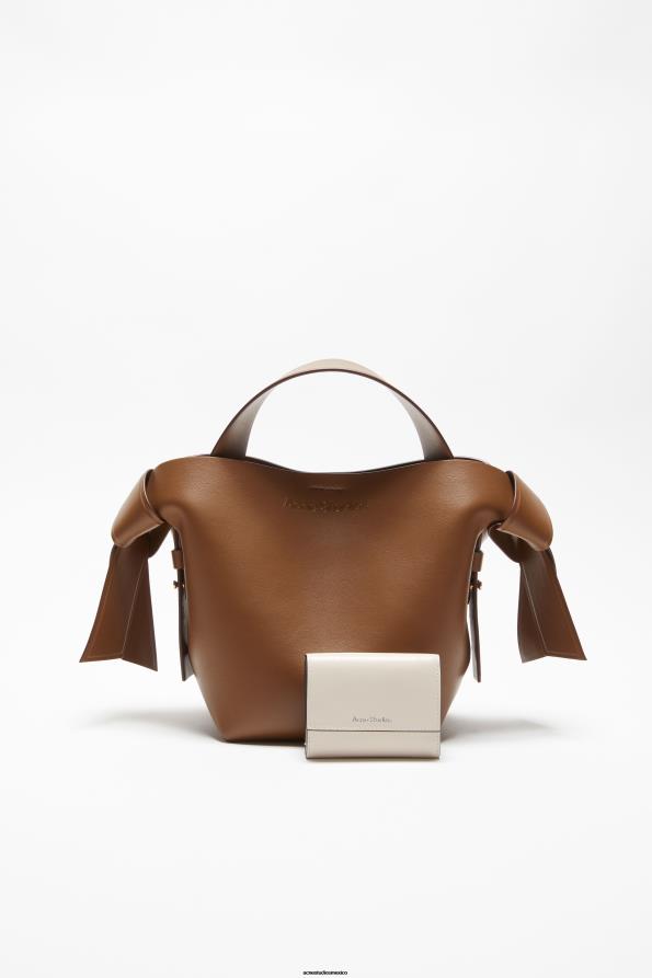 Acne Studios accesorios blanco negro 0T4HT816 cartera triple de cuero