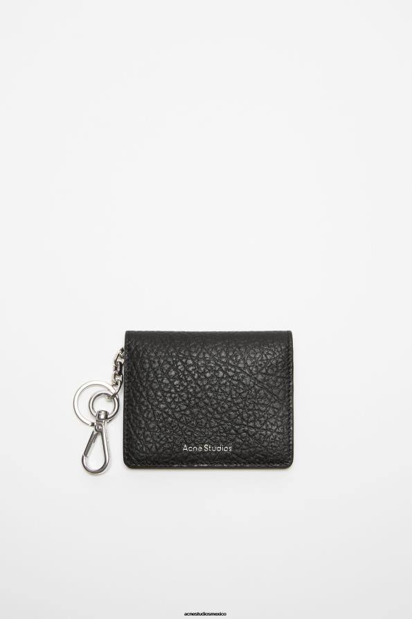 Acne Studios accesorios negro 0T4HT457 cartera de cuero doblada