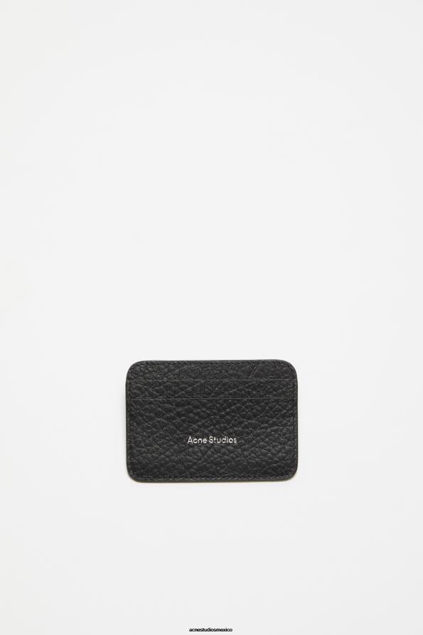Acne Studios accesorios negro 0T4HT459 tarjetero de cuero