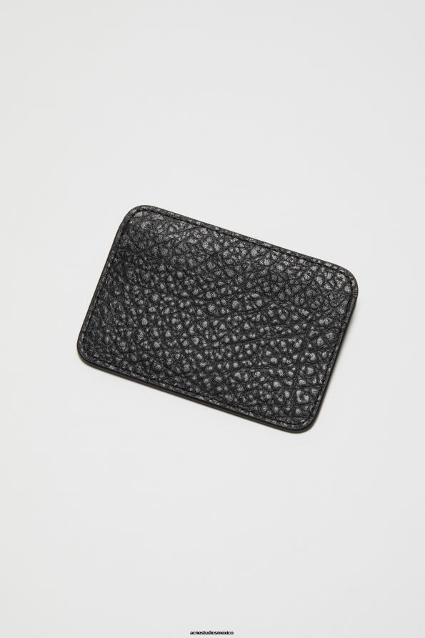 Acne Studios accesorios negro 0T4HT459 tarjetero de cuero