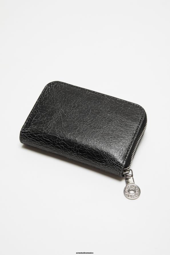 Acne Studios accesorios negro 0T4HT466 cartera de cuero con cremallera