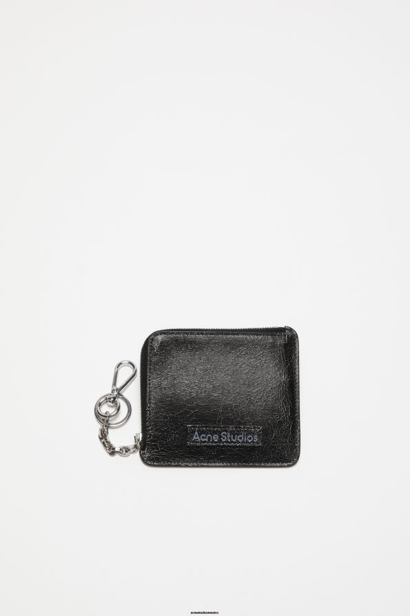 Acne Studios accesorios negro 0T4HT468 cartera de cuero con cremallera
