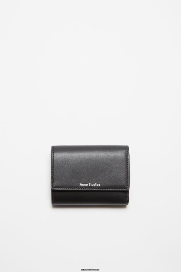 Acne Studios accesorios negro 0T4HT476 cartera triple de cuero