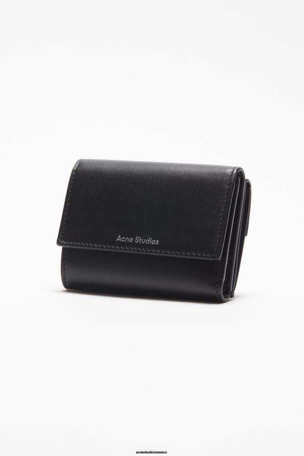 Acne Studios accesorios negro 0T4HT476 cartera triple de cuero