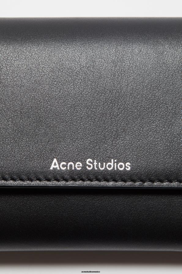 Acne Studios accesorios negro 0T4HT476 cartera triple de cuero