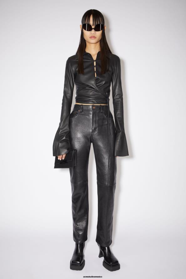 Acne Studios accesorios negro 0T4HT509 micro bolsa de distorsión