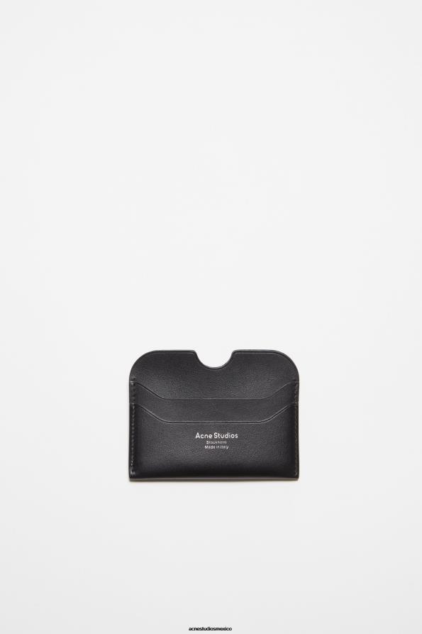 Acne Studios accesorios negro 0T4HT510 tarjetero de cuero