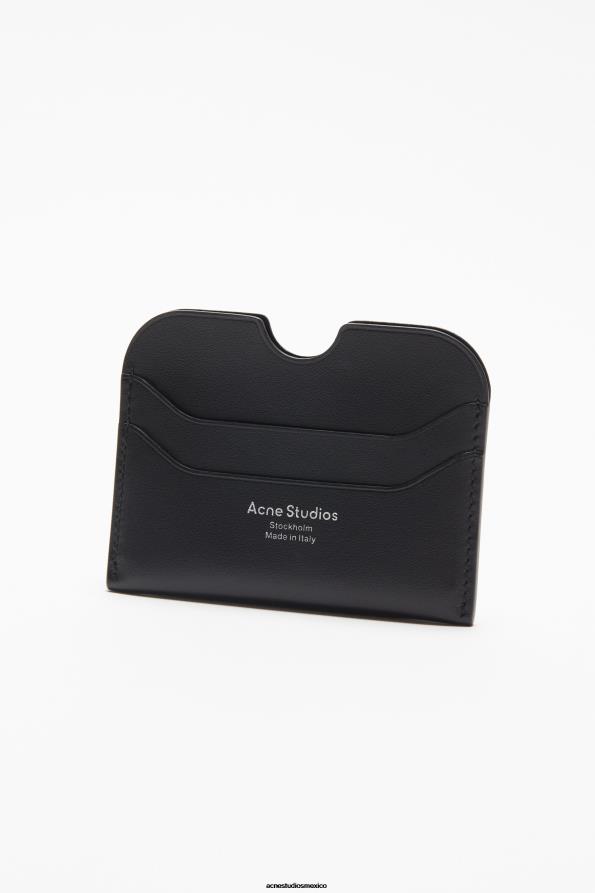 Acne Studios accesorios negro 0T4HT510 tarjetero de cuero