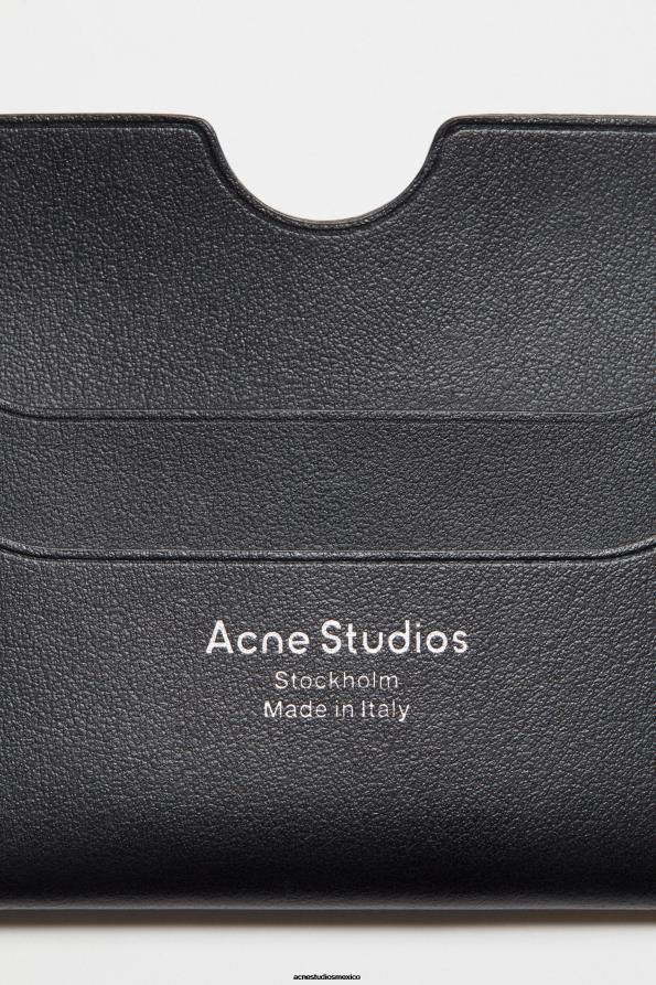 Acne Studios accesorios negro 0T4HT510 tarjetero de cuero