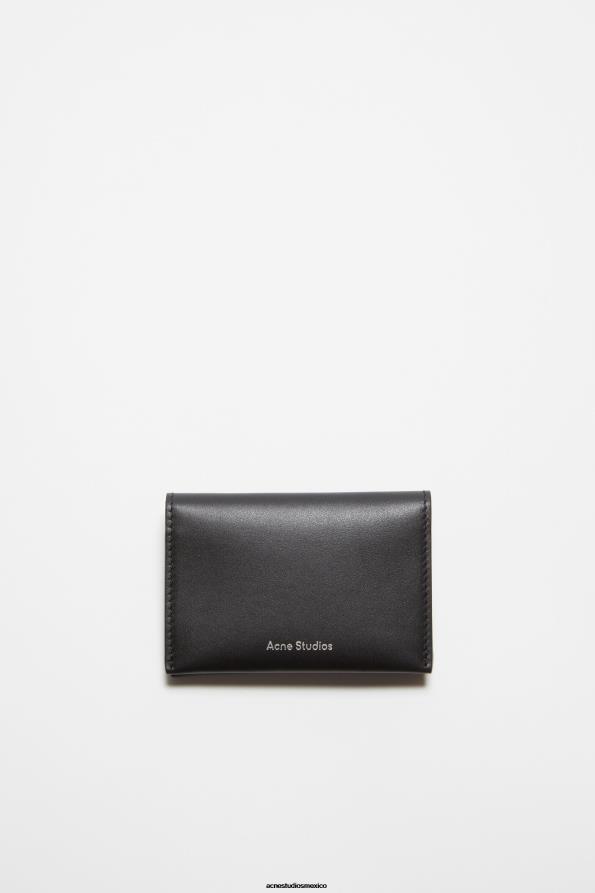 Acne Studios accesorios negro 0T4HT525 cartera de cuero doblada