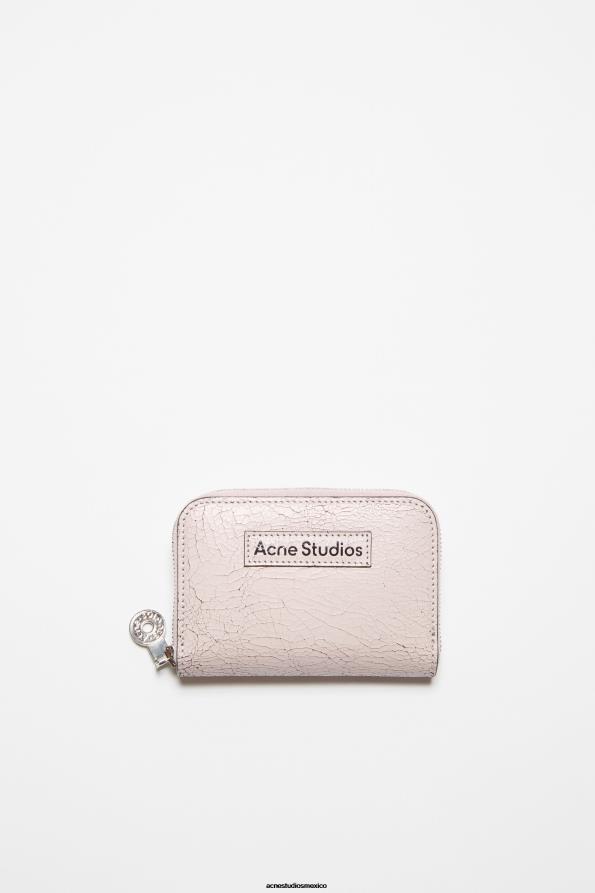 Acne Studios accesorios rosa pastel 0T4HT839 cartera de cuero con cremallera