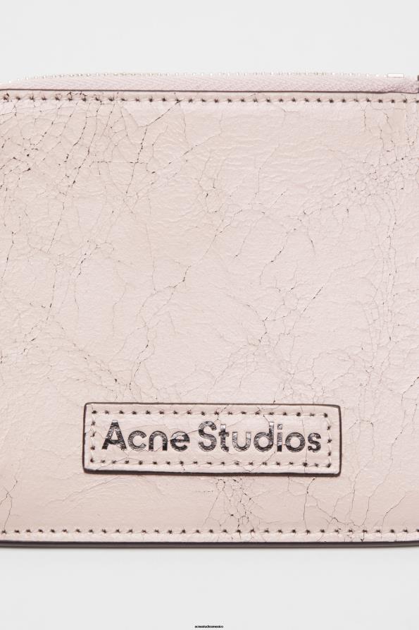 Acne Studios accesorios rosa pastel 0T4HT840 cartera de cuero con cremallera