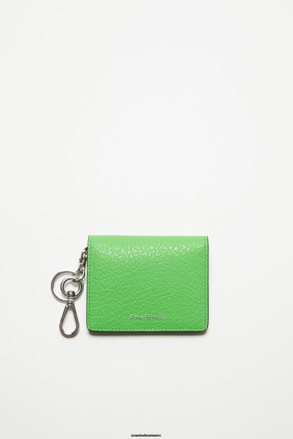 Acne Studios accesorios verde 0T4HT570 cartera de cuero doblada