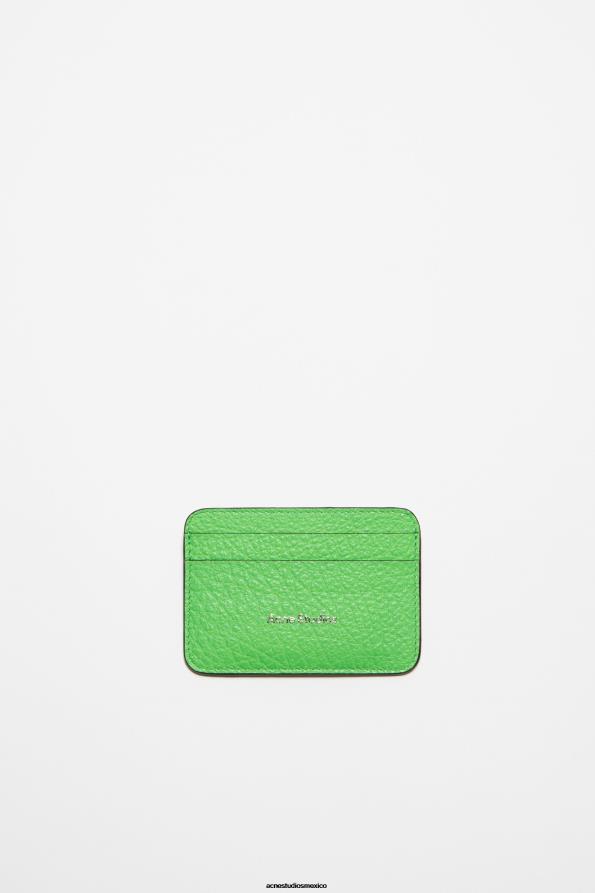 Acne Studios accesorios verde 0T4HT573 tarjetero de cuero