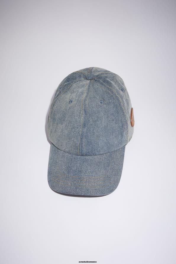 Acne Studios accesorios azul medio 0T4HT568 gorra de mezclilla