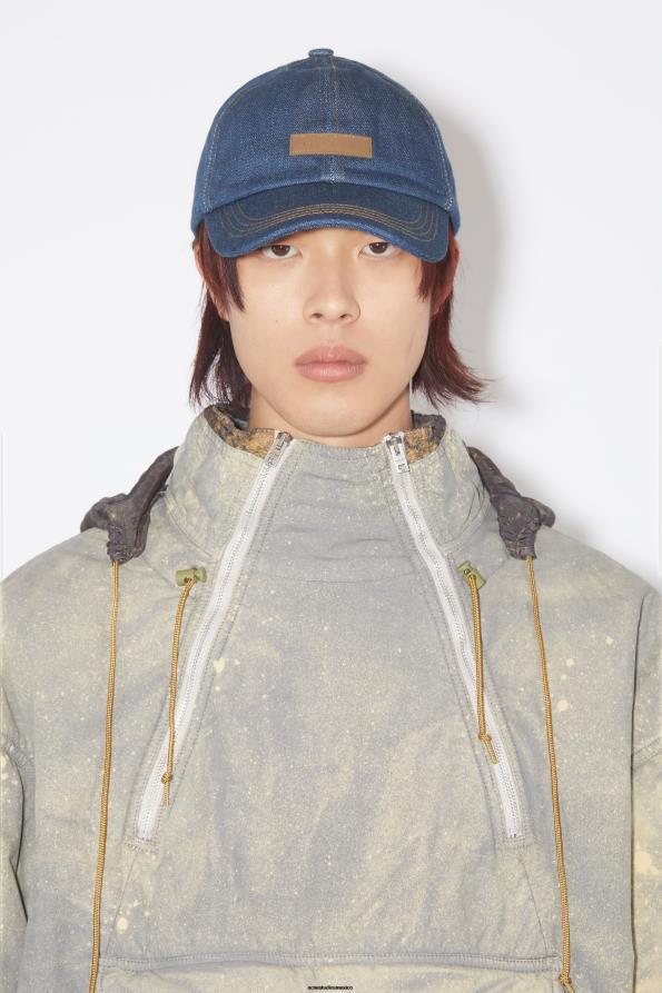 Acne Studios accesorios azul índigo 0T4HT532 gorra de béisbol de mezclilla