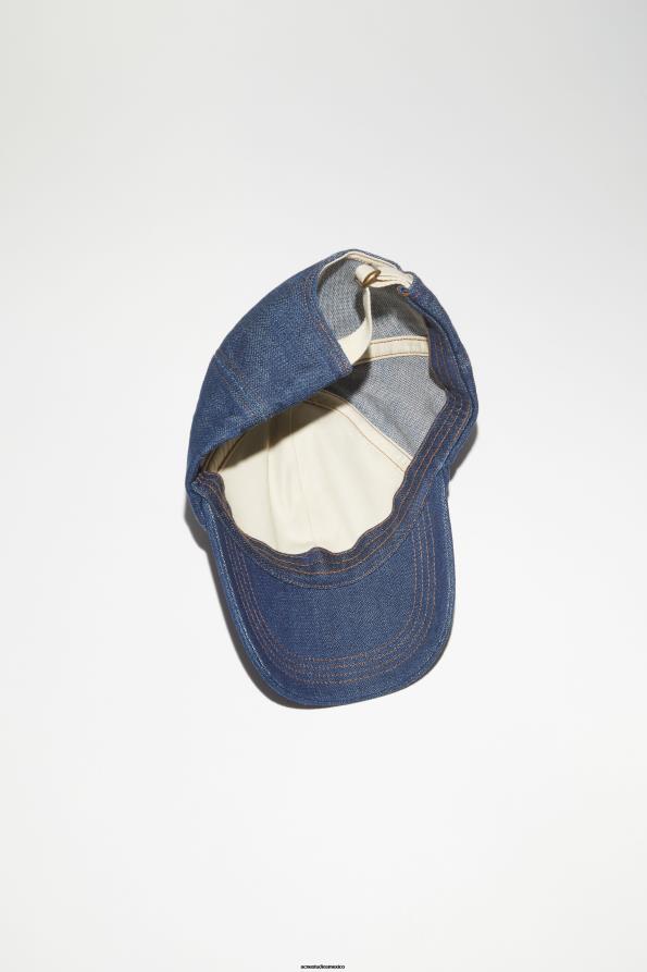 Acne Studios accesorios azul índigo 0T4HT532 gorra de béisbol de mezclilla