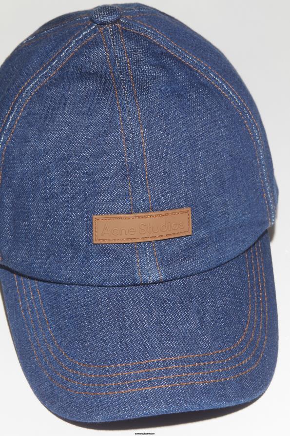 Acne Studios accesorios azul índigo 0T4HT532 gorra de béisbol de mezclilla