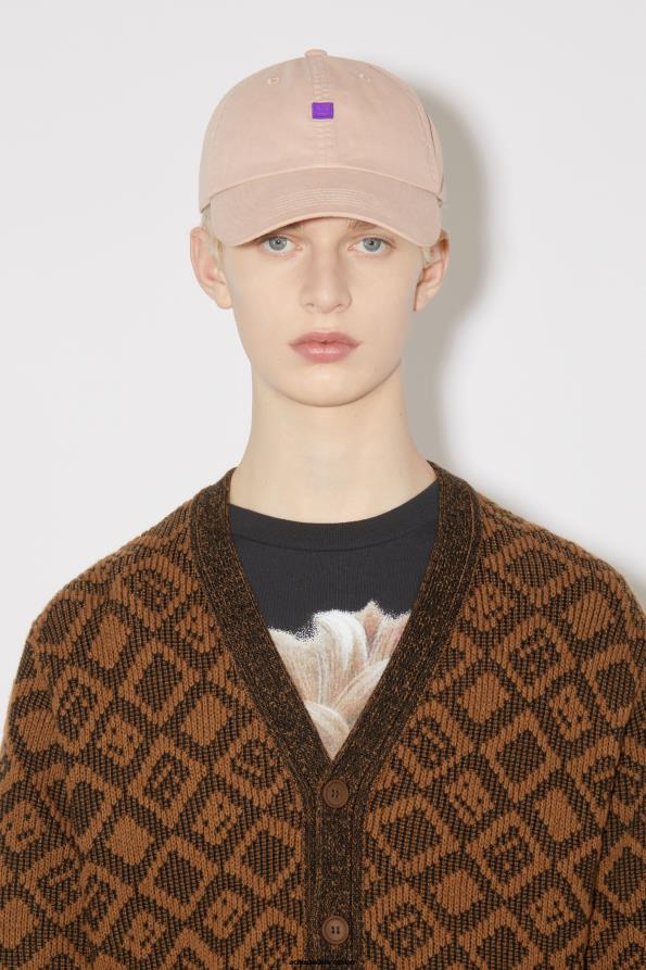 Acne Studios accesorios beige polvoriento 0T4HT776 gorra con micro parche facial