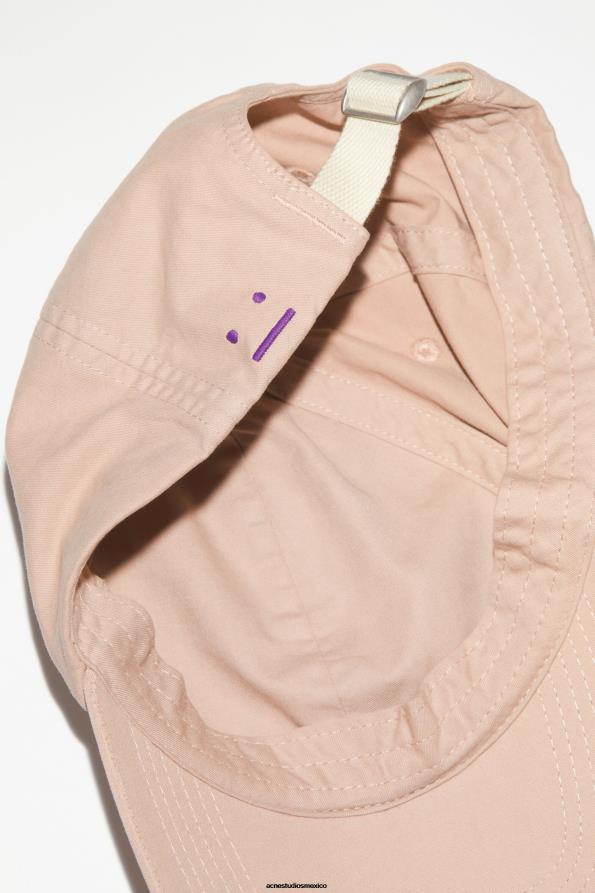 Acne Studios accesorios beige polvoriento 0T4HT776 gorra con micro parche facial