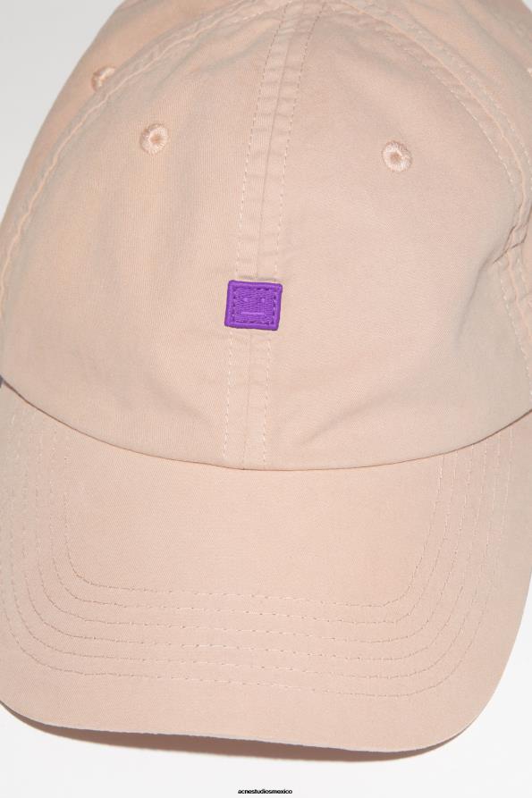 Acne Studios accesorios beige polvoriento 0T4HT776 gorra con micro parche facial