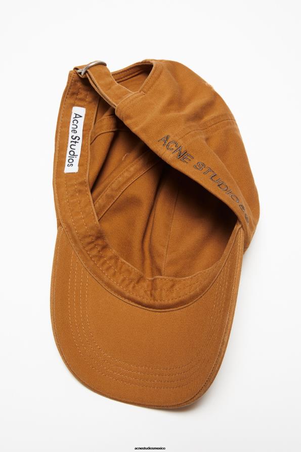 Acne Studios accesorios marrón caramelo 0T4HT625 gorra de sarga