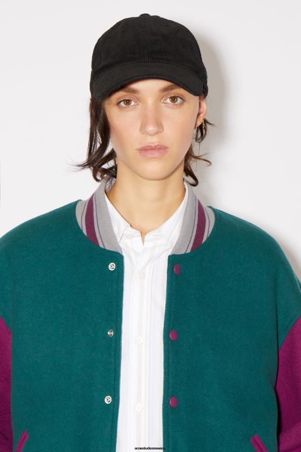 Acne Studios accesorios negro 0T4HT471 gorra con micro parche facial