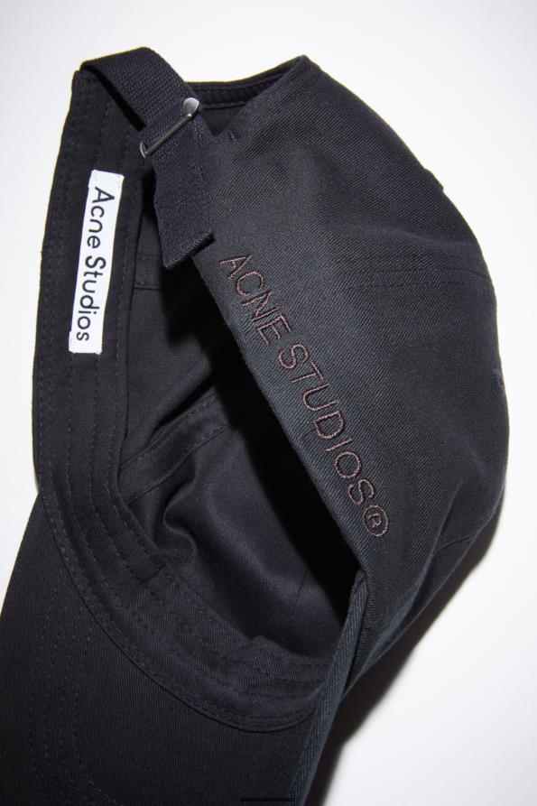Acne Studios accesorios negro 0T4HT513 gorra de béisbol de algodón