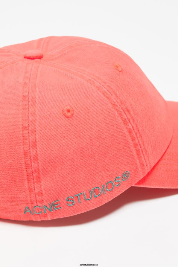 Acne Studios accesorios rosa fluo 0T4HT783 gorra de sarga