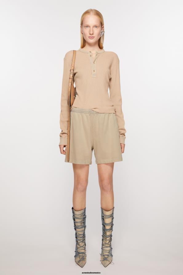 Acne Studios vestir gris concreto 0T4HT366 pantalones cortos de algodón