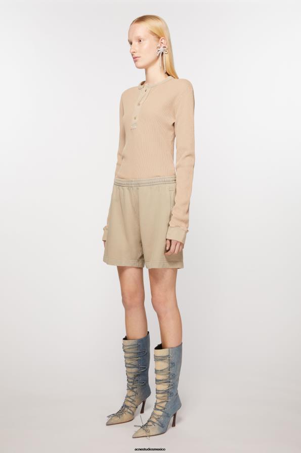 Acne Studios vestir gris concreto 0T4HT366 pantalones cortos de algodón