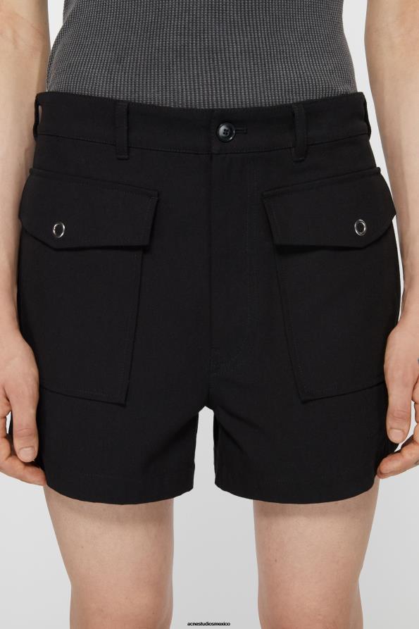 Acne Studios vestir negro 0T4HT1067 pantalones cortos de sarga