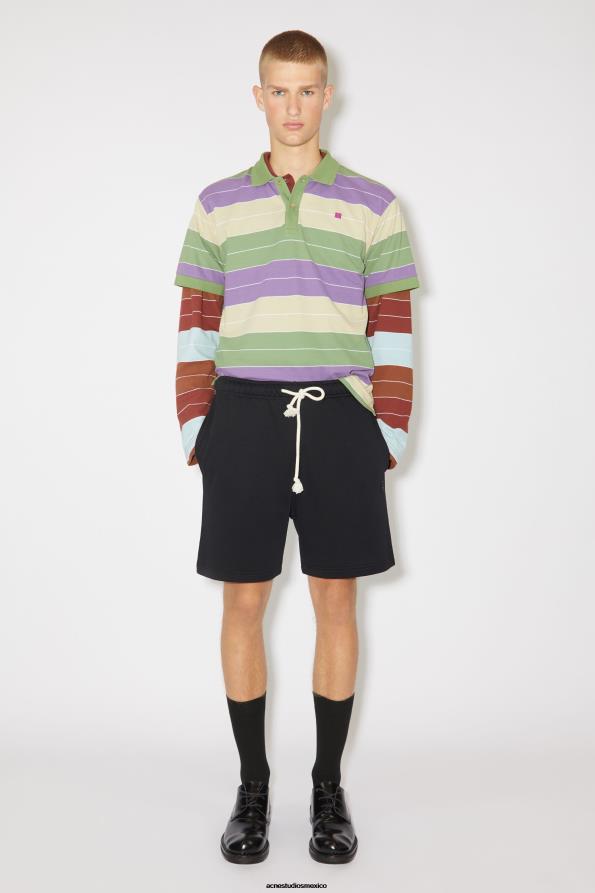 Acne Studios vestir negro 0T4HT1076 pantalones cortos de algodón unisex