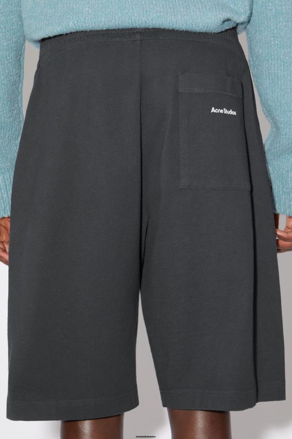 Acne Studios vestir negro 0T4HT1081 pantalones cortos de algodón