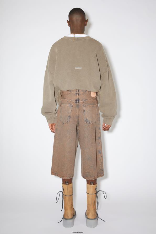 Acne Studios vestir rosa claro/gris 0T4HT1083 pantalones cortos de mezclilla holgados