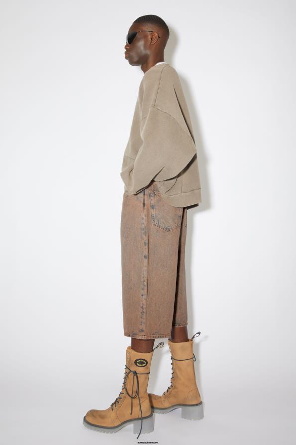 Acne Studios vestir rosa claro/gris 0T4HT1083 pantalones cortos de mezclilla holgados