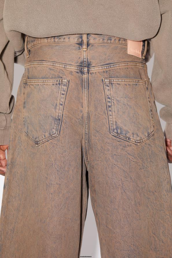 Acne Studios vestir rosa claro/gris 0T4HT1083 pantalones cortos de mezclilla holgados