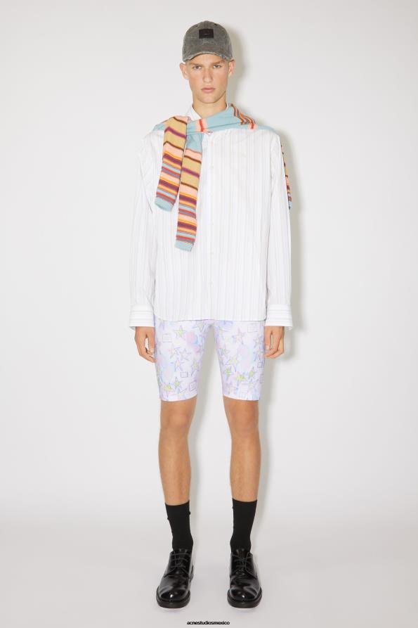 Acne Studios vestir rosa pálido/multicolor 0T4HT1074 pantalones cortos estampados unisex