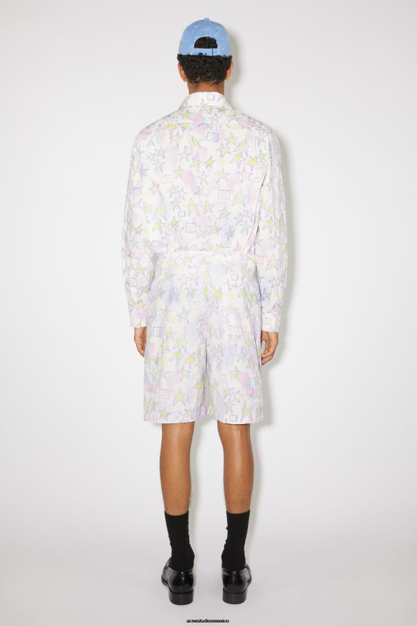 Acne Studios vestir rosa pálido/multicolor 0T4HT1140 shorts de baño estampados unisex