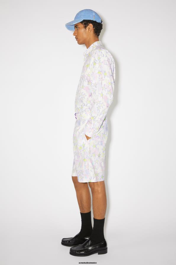 Acne Studios vestir rosa pálido/multicolor 0T4HT1140 shorts de baño estampados unisex